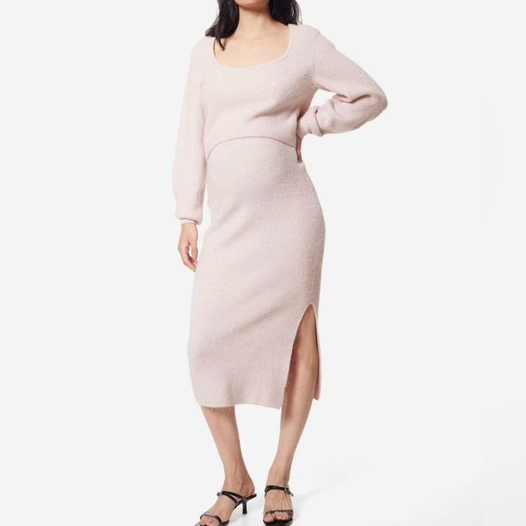 NWT H&M Maternity Sweater Skirt & Top Set, Pink, XS - Picture 1 of 9